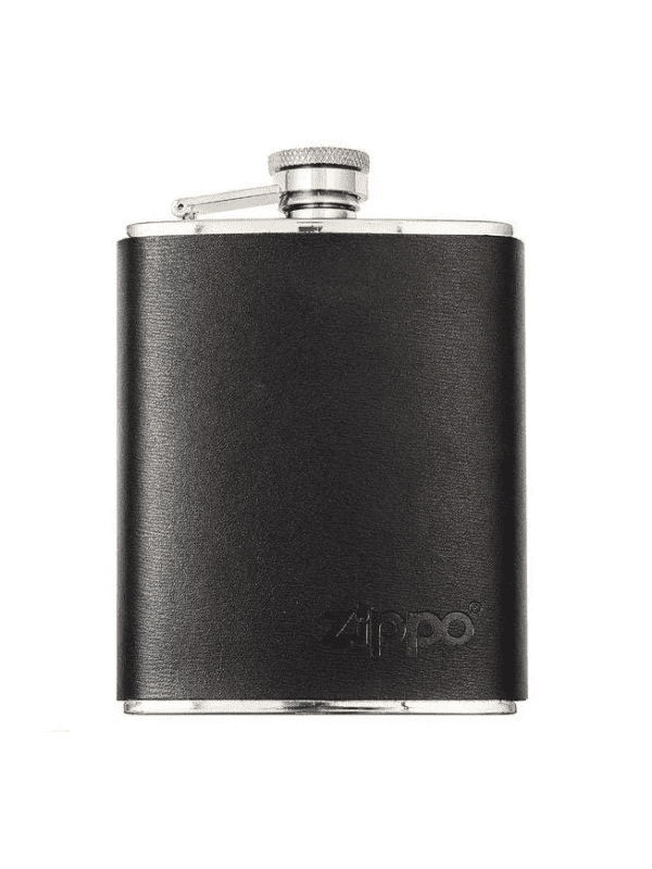 Ploscă metalică Zippo cu manșon piele 6 oz / 170 ml